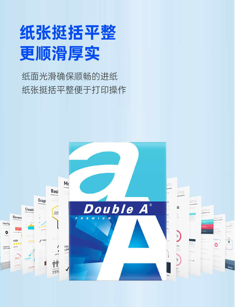 Double A 达伯埃70gA4A3打印纸复印纸办公用品打印纸整箱2500张 商品详情 20