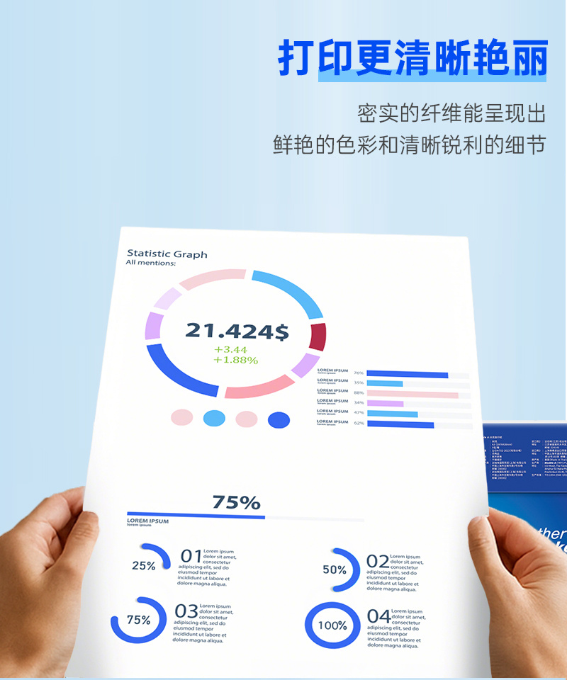 Double A 达伯埃70gA4A3打印纸复印纸办公用品打印纸整箱2500张 商品详情 21