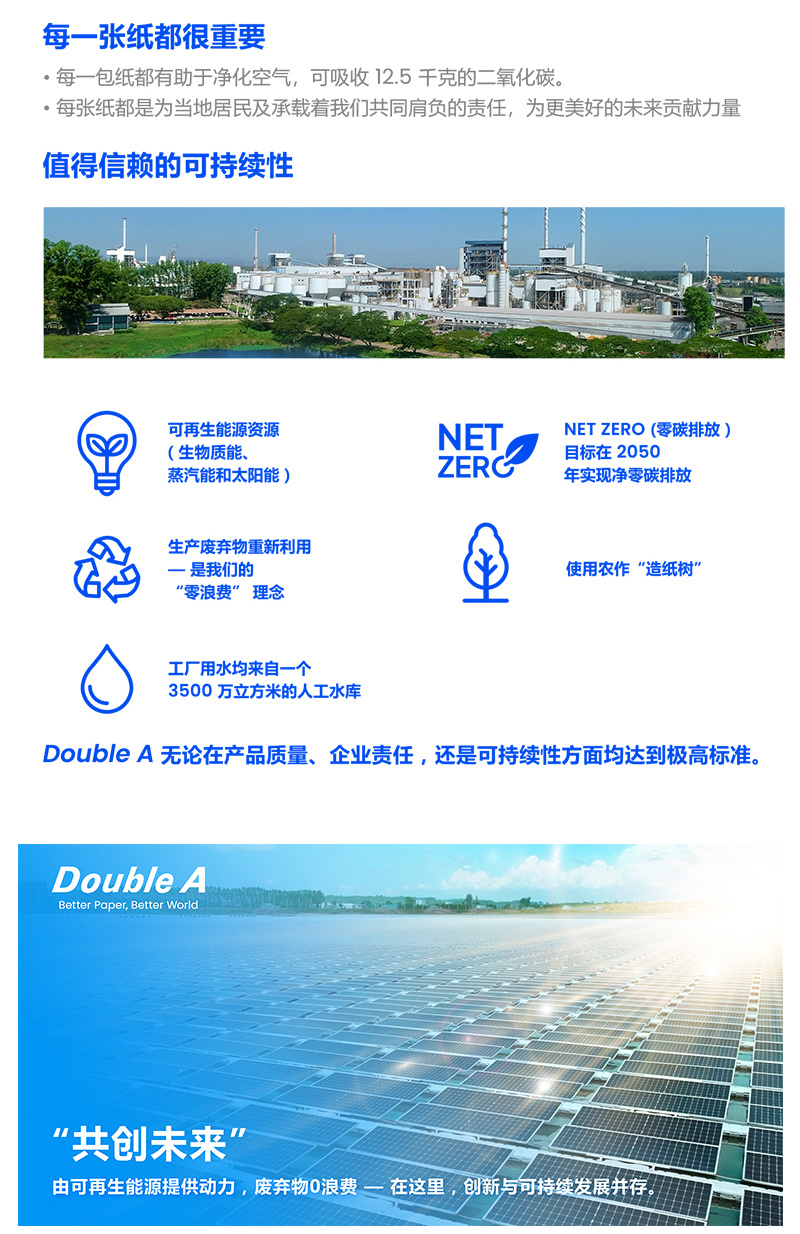 Double A 达伯埃70gA4A3打印纸复印纸办公用品打印纸整箱2500张 商品详情 27