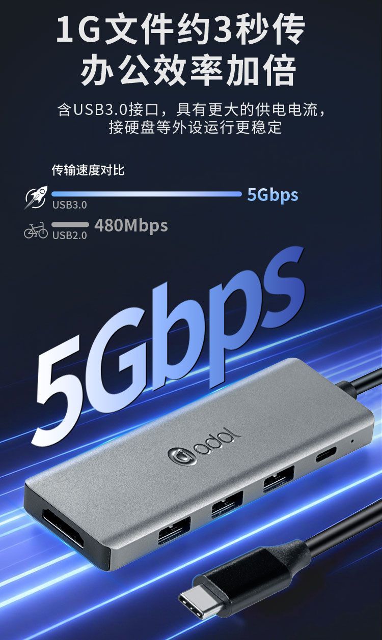 华硕a豆TypeC扩展坞typec转hdmi线USB3.0分线器笔记本4K千兆网口 商品详情 17