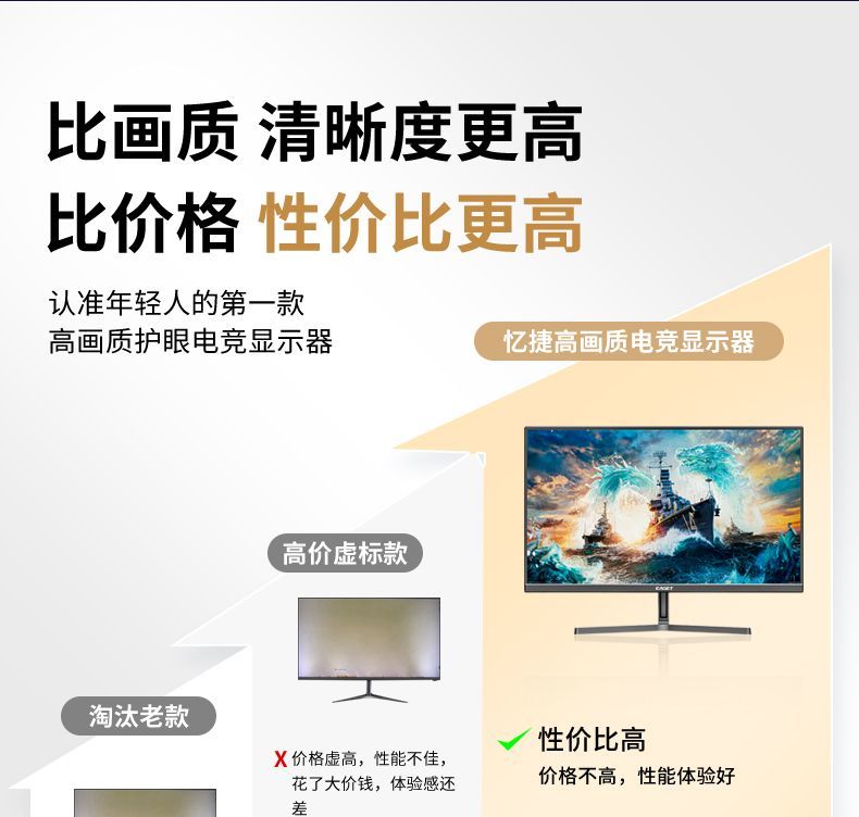 EAGET忆捷电竞显示器24.5英寸办公家用娱乐120HZ电脑显示屏TS24F2 商品详情 10