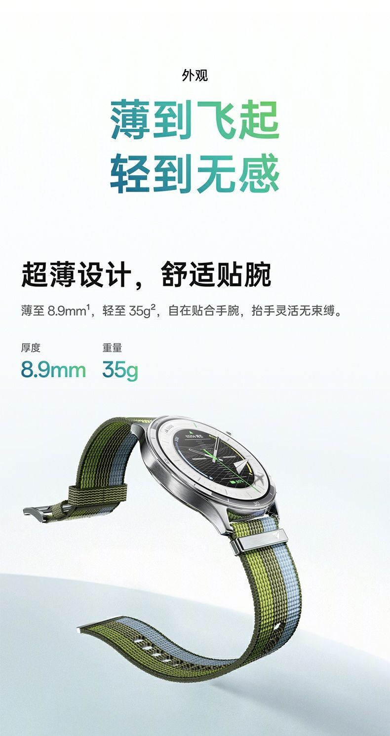 【OPPO】 Watch S 超薄设计 长续航流体云运动手表新款OPPO手表 商品详情 7