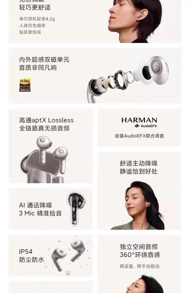 【小米】Xiaomi Buds 5耳机运动智能真无线降噪蓝牙通话半入耳式 商品详情 4