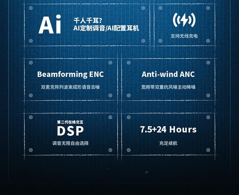 【水月雨】梦回2 入耳式AI辅助调音HiFi主动降噪tws无线耳机蓝牙6.0 商品详情 13