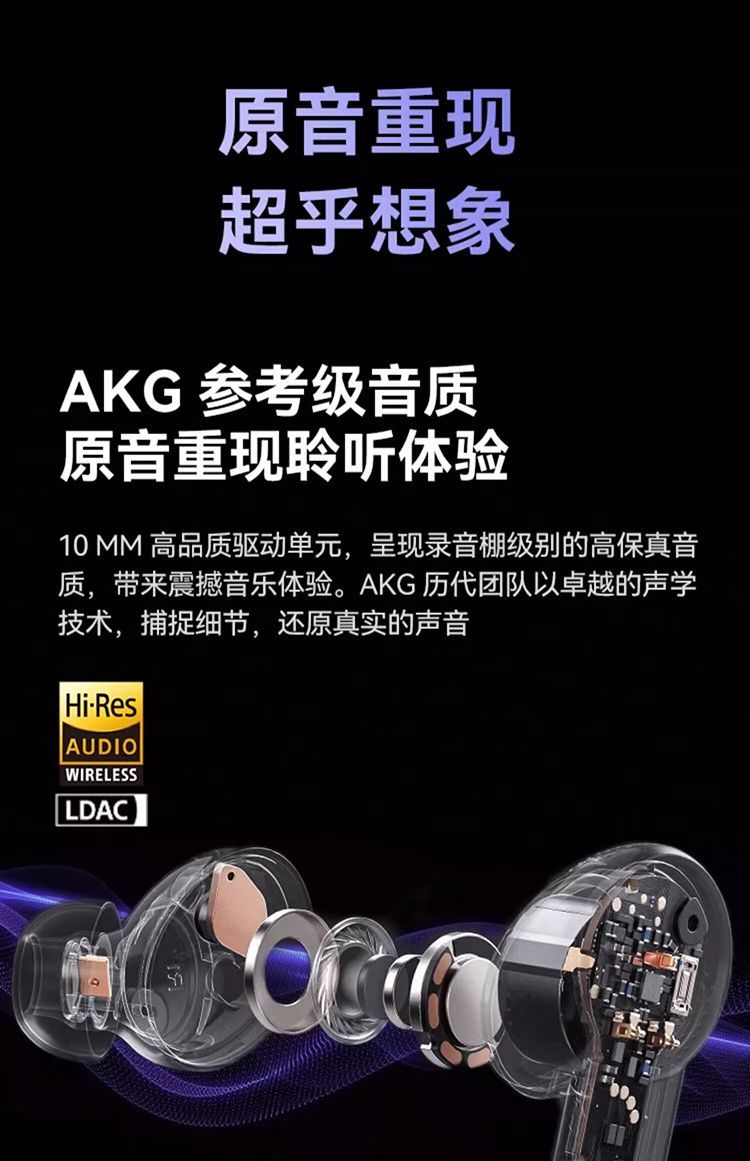 【AKG】 N5主动降噪 无线蓝牙HiFi耳机高音质2.4G电脑音乐耳机-国行 商品详情 18