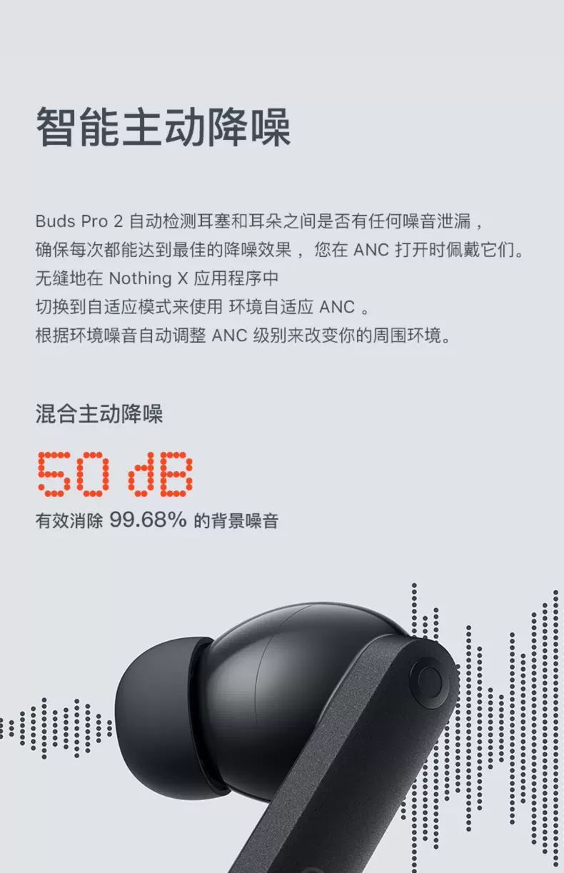 CMF Nothing Buds pro 2 无线主动降噪蓝牙耳机防水防尘超长续航 商品详情 27