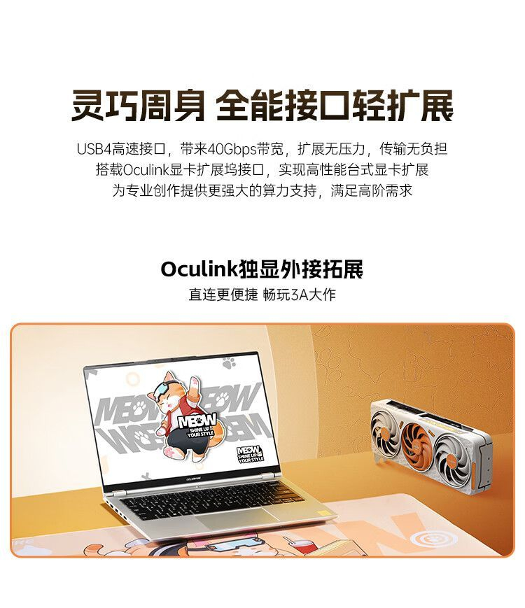 七彩虹COLORFIRE MEOW喵Book14 Pro 锐龙AI 7 350 2.8K学习办公笔记本电脑 商品详情 21